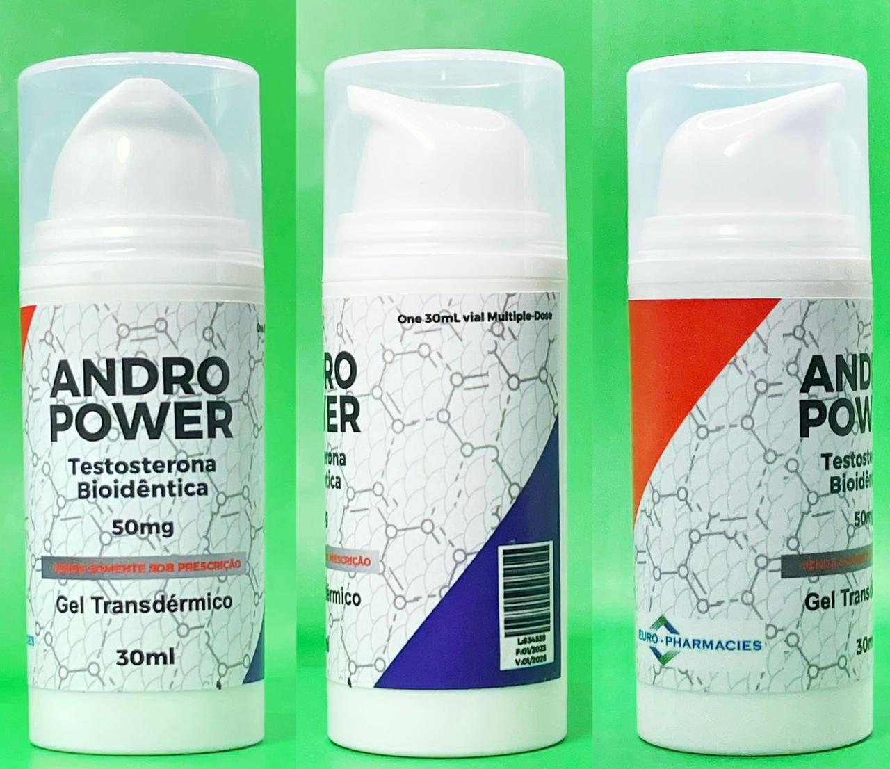 Testosterona em Gel 50MG 30ML EURO