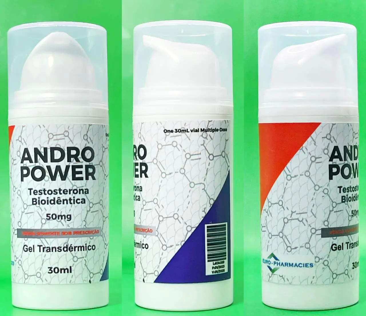 Testosterona em Gel 50MG 30ML EURO