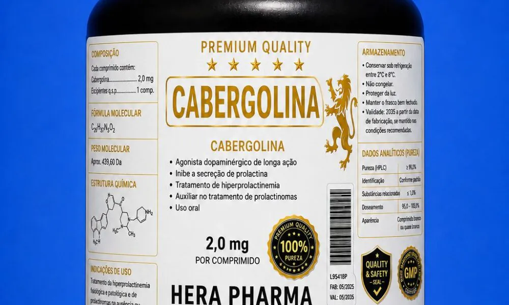 Cabergolina 8 comprimidos 2 mg